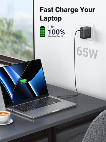 UGREEN 65W 4 Ports GaN PD Fast Wall Charger US Plug - Imported from UK